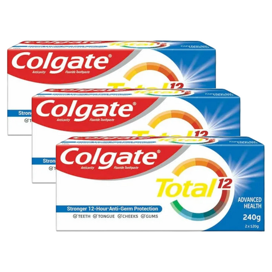 Colgate Total 12 Advanced Health Anticavity Toothpaste (2X120g) Pack of 3