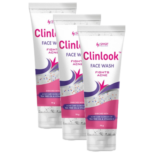 Clinlook Fights Acne Tea Tree Oil & Vitamin E Face Wash 70g Pack of 3