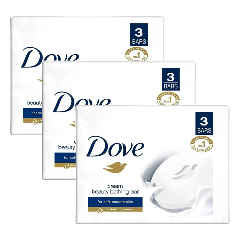 Dove Moisturizng Cream Beauty Bathing Bar (125g X 3) Pack of 3