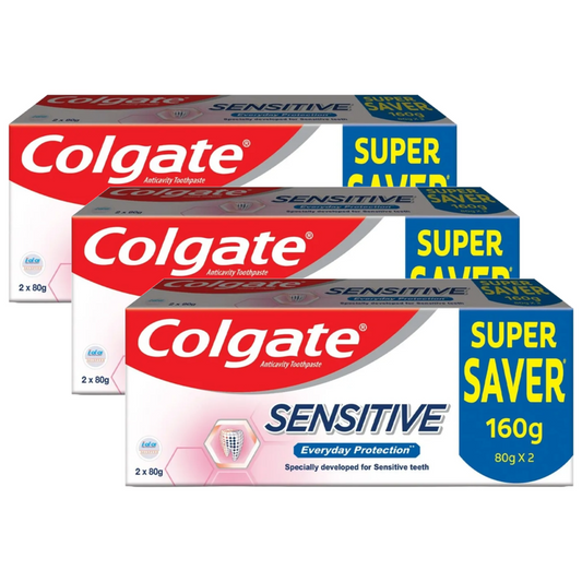 Colgate Sensitive Everyday Protection Anticavity Toothpaste (2x80g) Pack of 3