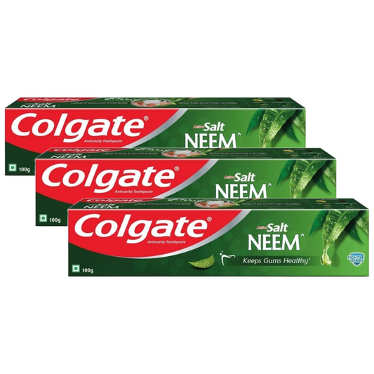 Colgate Active Salt Neem Anticavity Healthy Tight Gums Toothpaste 100g Pack of 3