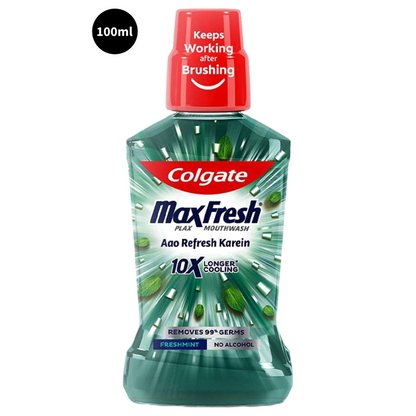 Colgate Freshmint Mouthwash MaxFresh Longer Cooling 10X 100ml