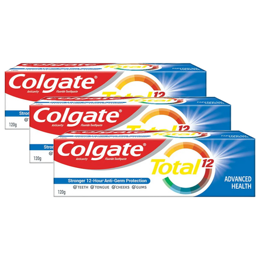 Colgate Total 12 Advanced Health Anticavity Toothpaste 120g Pack of 3