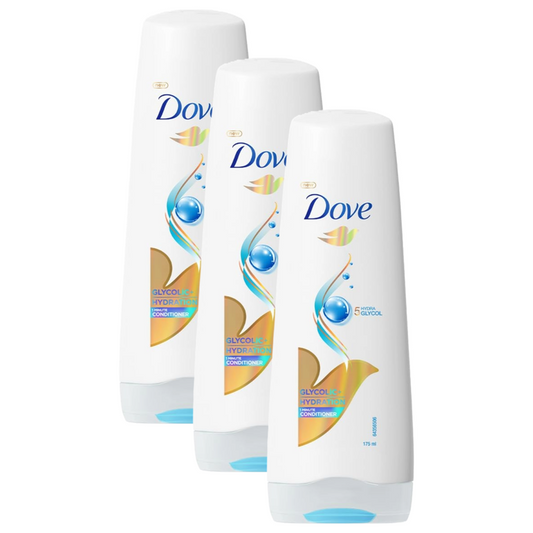 Dove Glycolic + Hydration 5% Hydra Glycol Conditioner 175ml Pack of 3