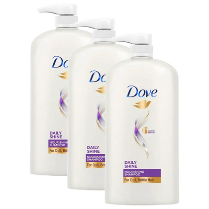 Dove Nutri Serum Daily Shine Shampoo 1L Pack of 3