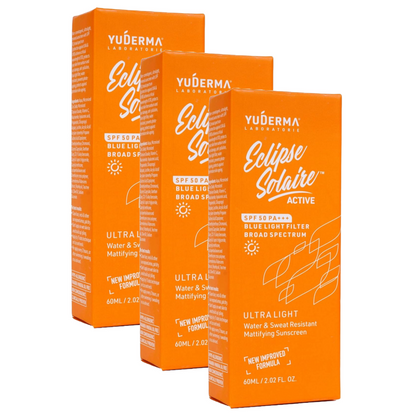 Yuderma Eclipse Solaire Active Mattifying Sunscreen SPF 50 Pa+++ 60ml Pack of 3