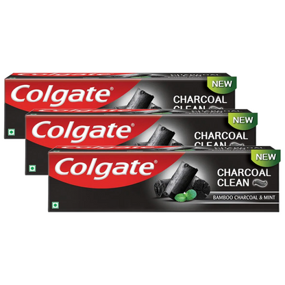 Colgate Bamboo Charcoal & Mint Clean Gel Toothpaste 120g Pack of 3