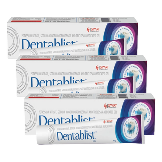 Dentablist Potassium Nitrate & Triclosan Medicated Gel 80g Pack of 3