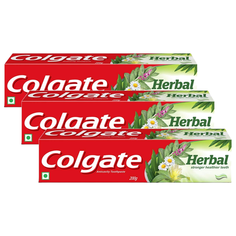 Colgate Herbal Anticavity Stronger Healthier Toothpaste 200g Pack of 3