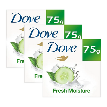 Dove Fresh Moisture Beauty Bathing Bar 75g Pack of 3