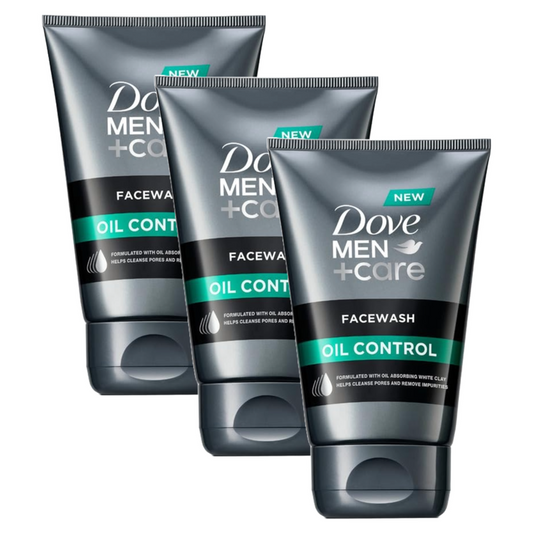 Dove Men+Care Oil Control Face Wash 100g Pack of 3