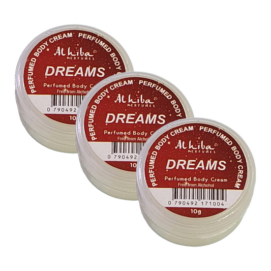 Al Hiba Dreams Perfume Body Cream 10g Pack of 3