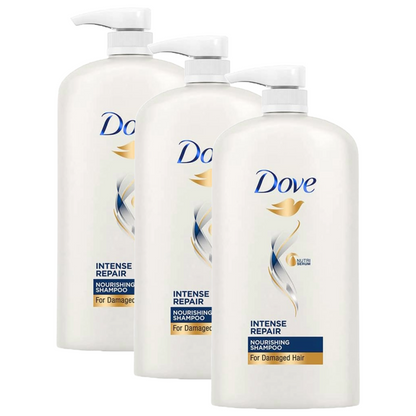 Dove Nutri Serum Intense Repair Shampoo 1L Pack of 3