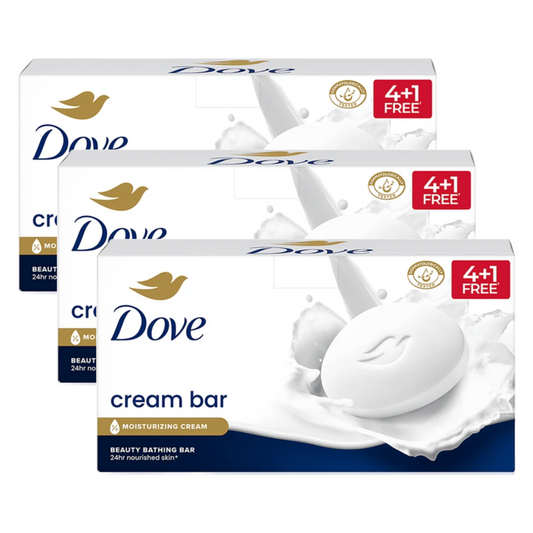 Dove Moisturizng Cream Beauty Bathing Bar (125g X 5) Pack of 3