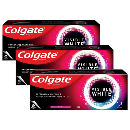 Colgate Visible White Oxygenated Whitening 2 Toothpaste 25g Pack of 3