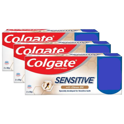 Colgate Sensitive Clove Oil Anticavity Toothpaste (2x80g) Pack of 3