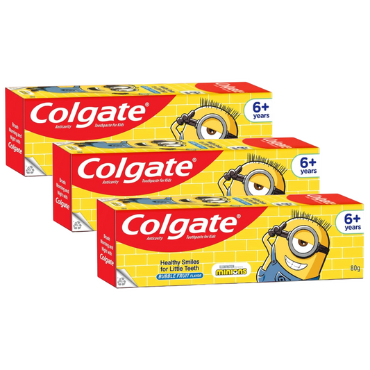 Colgate Bubble Fruit Minions Anticavity Kids Toothpaste 80g Pack of 3