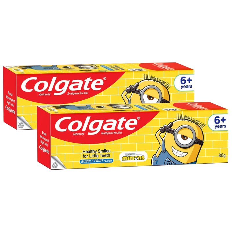 Colgate Bubble Fruit Minions Anticavity Kids Toothpaste 80g Pack of 2