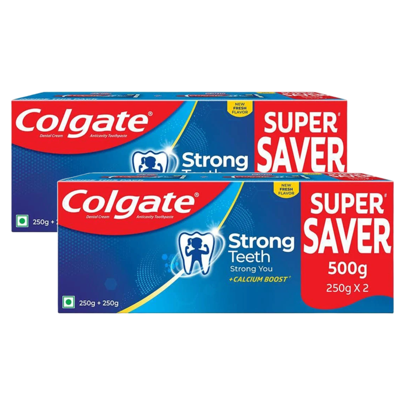 Colgate Strong Teeth Anticavity Toothpaste 250g+250g Pack of 2