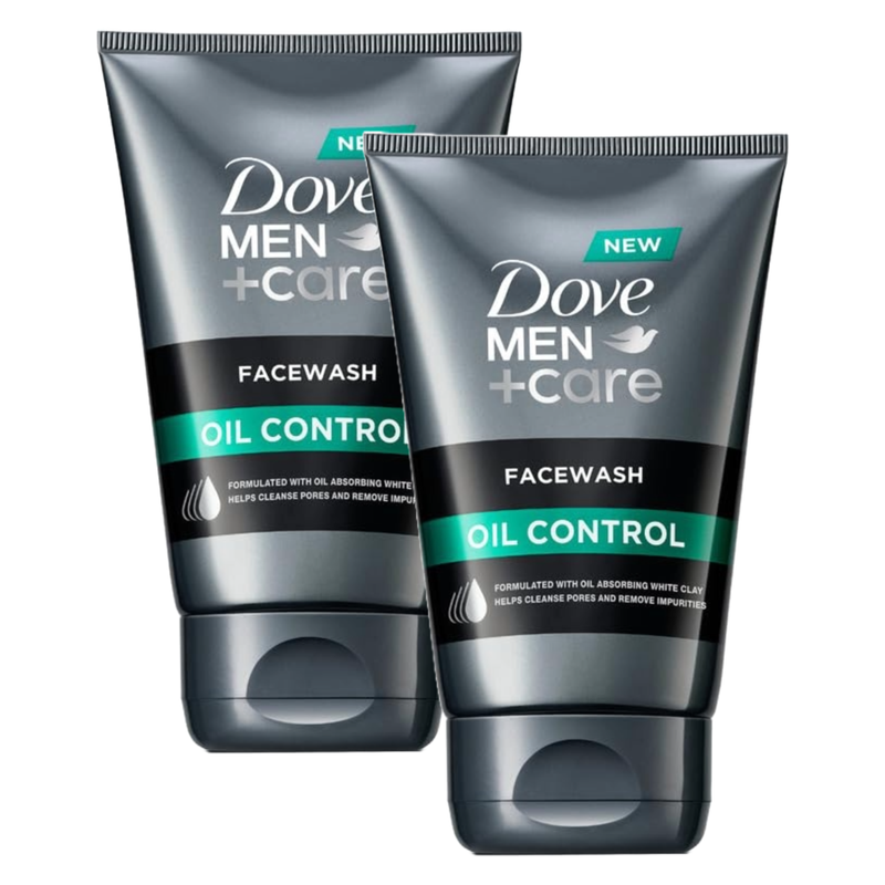 Dove Men+Care Oil Control Face Wash 100g Pack of 2