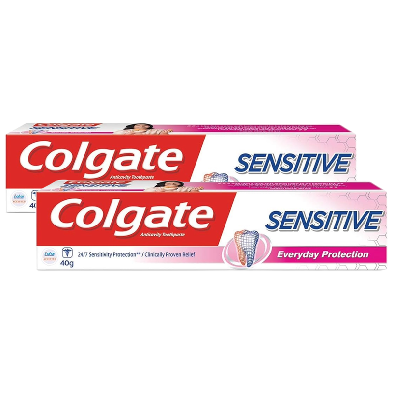 Colgate Sensitive Everyday Protection Anticavity Toothpaste 40g Pack of 2