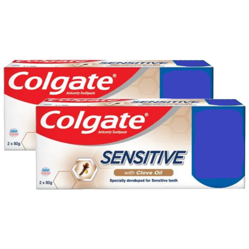 Colgate Sensitive Clove Oil Anticavity Toothpaste (2x80g) Pack of 2