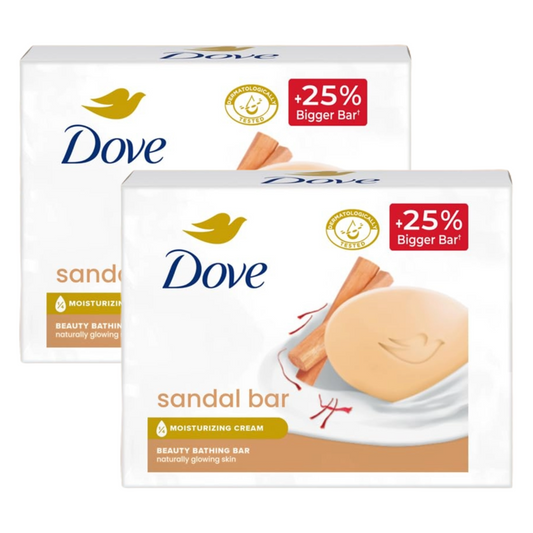 Dove Sandalwood Beauty Bathing Moisturising Cream Bar (125g X 3) Pack of 2