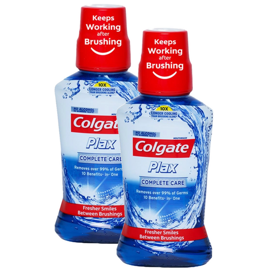 Colgate Plax Longer Cooling 10X Complete Care Mouthwash 250ml Pack of 2