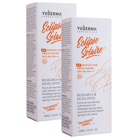 Yuderma Eclipse Solaire 5X Protection Aqua Fusion SPF 50 Pa+++ 60ml Pack of 2