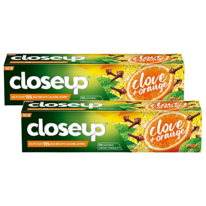 Closeup Clove + Orange Helps Fight 99% Toothpaste 150g Pack of 2