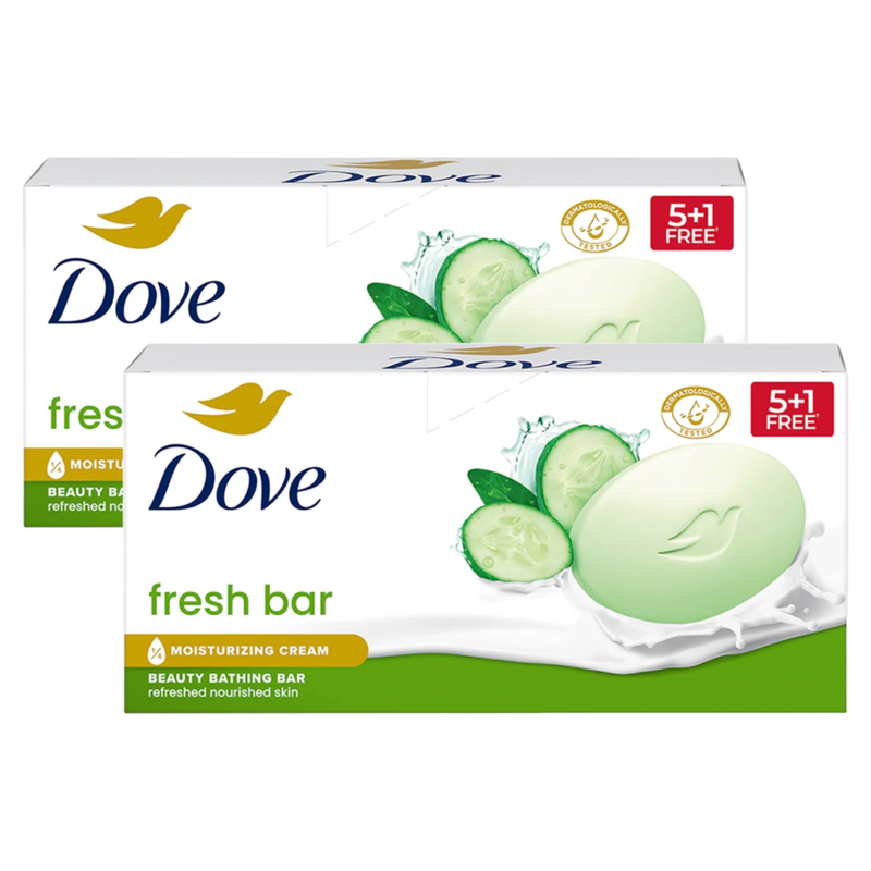 Dove Fresh Moisture Beauty Bathing Bar (75g X 6) Pack of 2