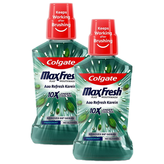 Colgate MaxFresh Longer Cooling 10X Freshmint Mouthwash 250ml Pack of 2