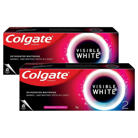 Colgate Visible White Oxygenated Whitening 2 Toothpaste 25g Pack of 2