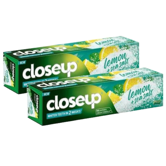 Closeup Lemon + Sea Salt Whiter Teeth Toothpaste 150g Pack of 2