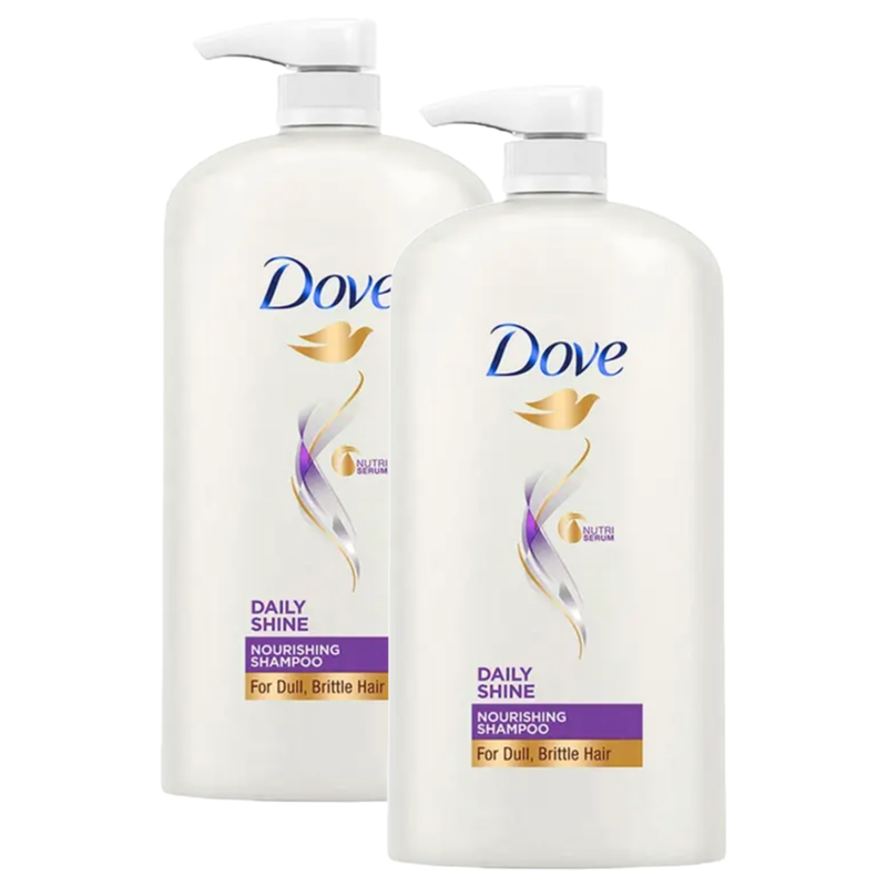 Dove Nutri Serum Daily Shine Shampoo 1L Pack of 2