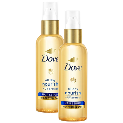 Dove All Day Nourish+ UV Protect Bio-Protein Care Hair Serum 100ml Pack of 2