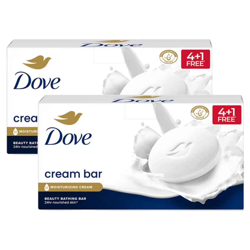 Dove Moisturizng Cream Beauty Bathing Bar (125g X 5) Pack of 2