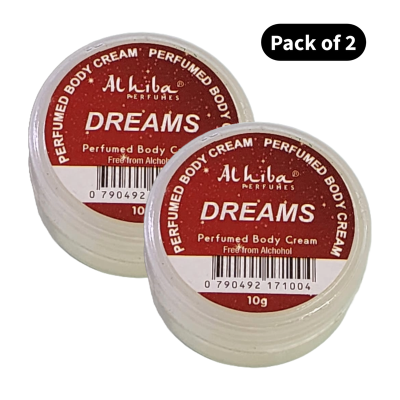 Al Hiba Perfume Body Cream Dreams (10gm) (Pack of 2)