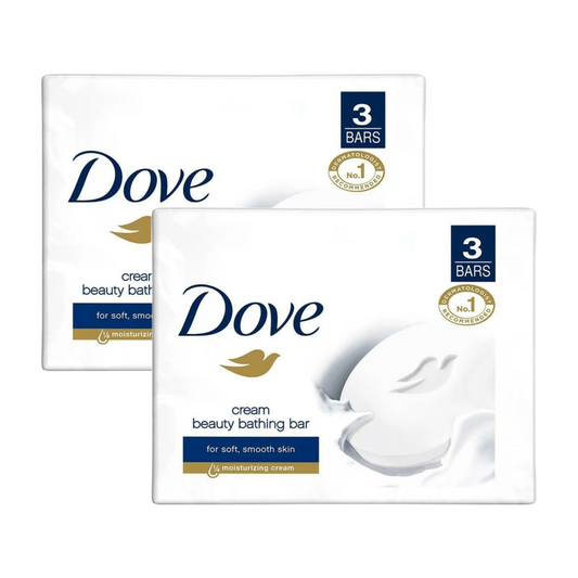 Dove Moisturizng Cream Beauty Bathing Bar (125g X 3) Pack of 2