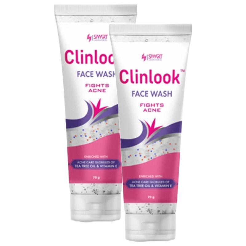 Clinlook Fights Acne Tea Tree Oil & Vitamin E Face Wash 70g Pack of 2