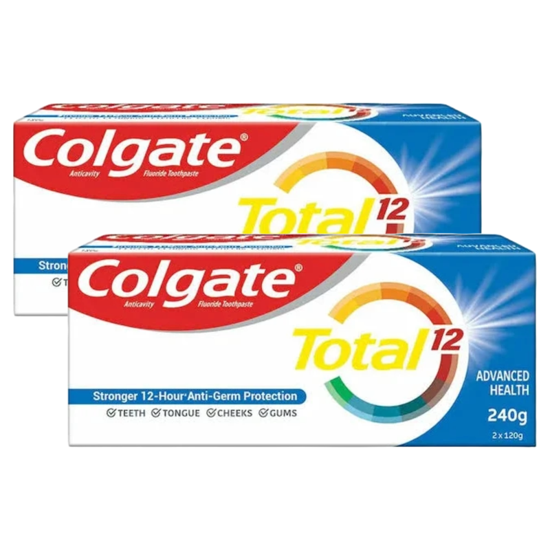 Colgate Total 12 Advanced Health Anticavity Toothpaste (2X120g) Pack of 2