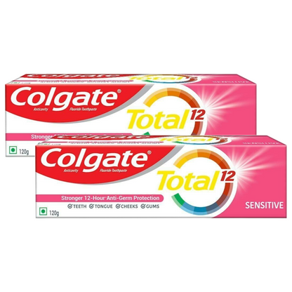 Colgate Total 12 Sensitive Anticavity Toothpaste 120g Pack of 2