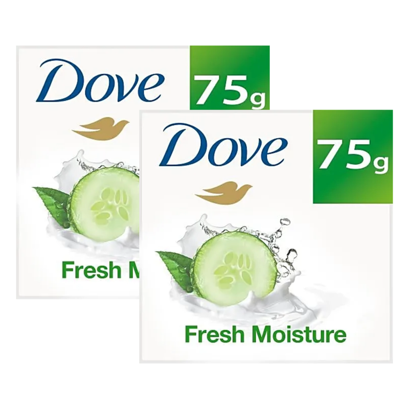 Dove Fresh Moisture Beauty Bathing Bar 75g Pack of 2