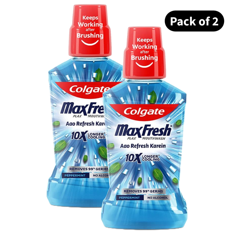 Colgate MaxFresh Peppermint Mouthwash (250ml)(Pack of 2)