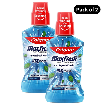 Colgate MaxFresh Peppermint Mouthwash (250ml)(Pack of 2)