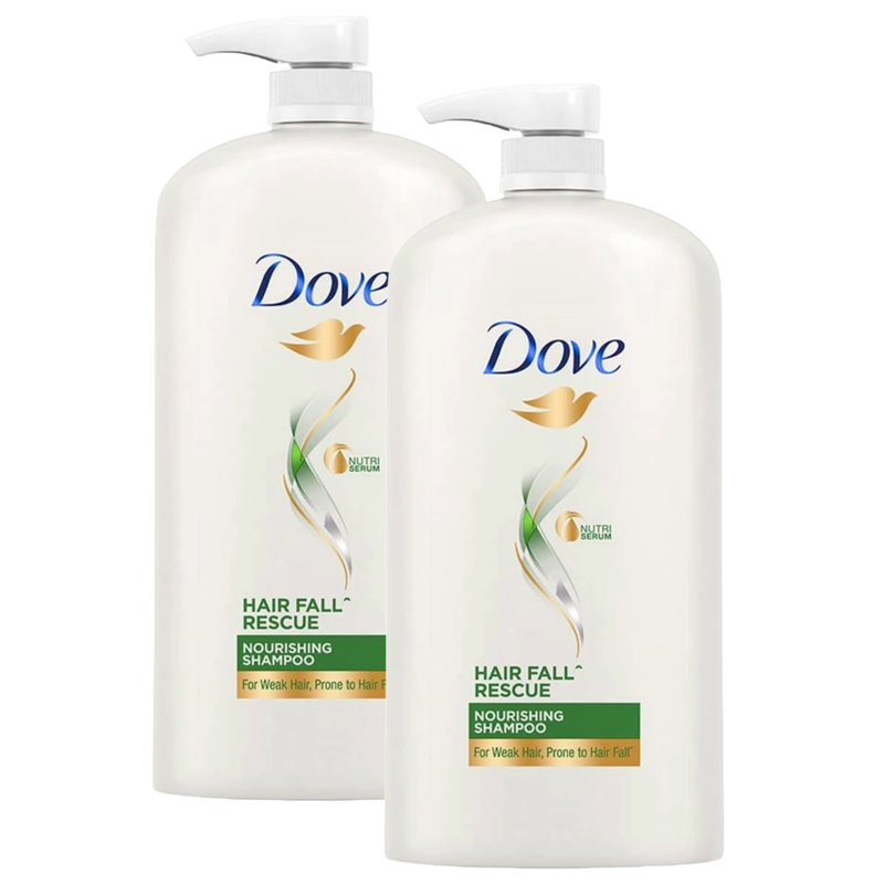 Dove Nutri Serum Hair Fall Rescue Shampoo 1L Pack of 2