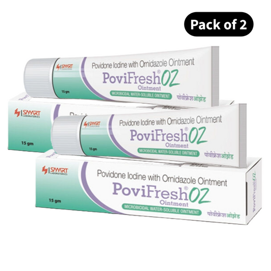 Povifresh Povdone Lodine Ornidazole Ointment (15gm)(Pack of 2)