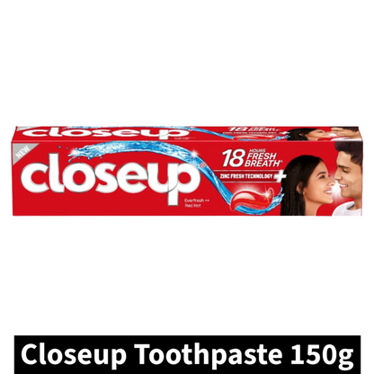 18 Hours Fresh Breath Closeup Everfresh Red Hot Toothpaste 150g