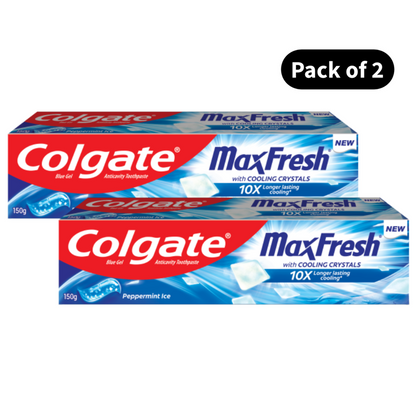 Colgate MaxFresh Peppermint Ice Toothpaste (150gm)(Pack of 2)