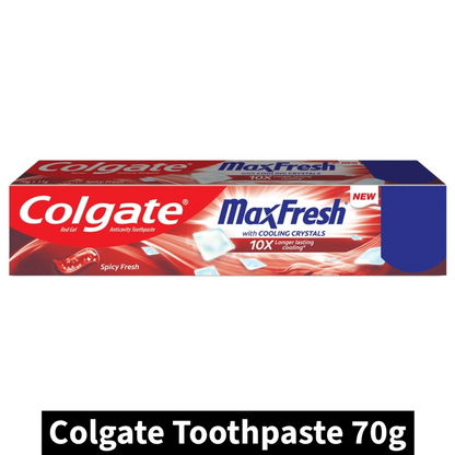 Colgate Spicy Fresh MaxFresh With Cooling Toothpaste Crystals 10X 70gm